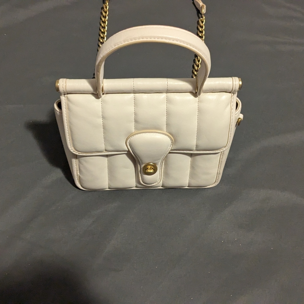 Coach Willis Top Handle 18 Women's Bag - Brass/Chalk - Picture 4 of 9